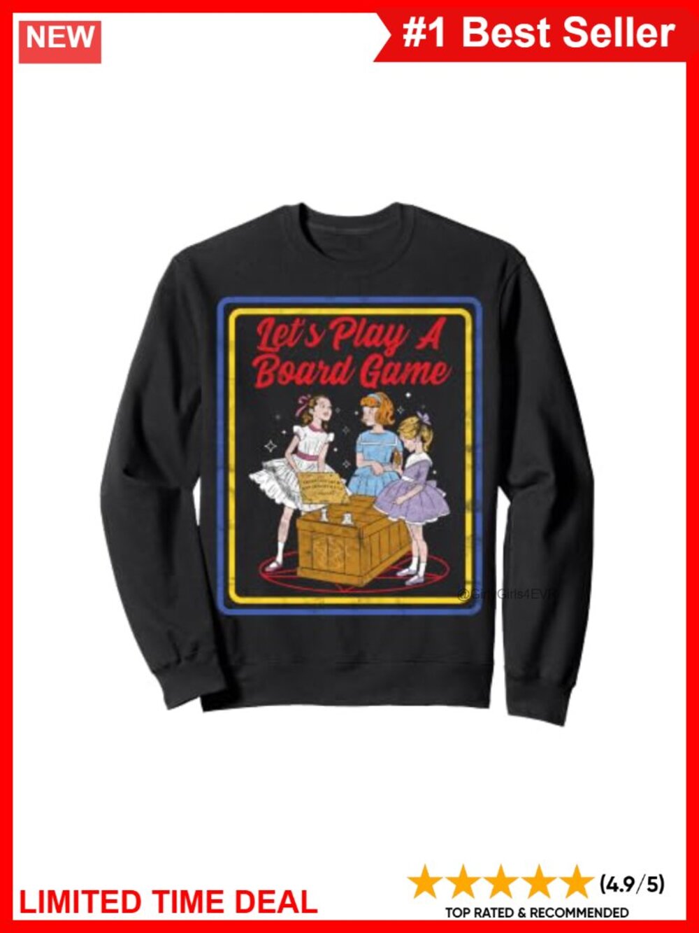 Vintage Horror Board Game Ouija Pentagram Sweatshirt